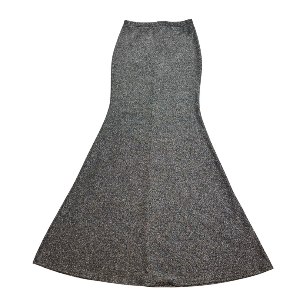 Brand new with Tags Windsor Brand Silver Foil Knit Maxi Skirt Size Large